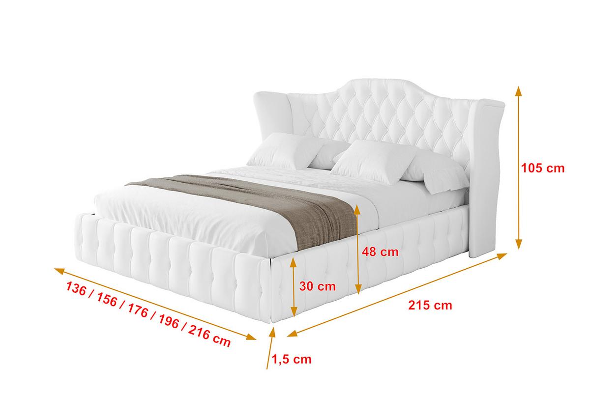 POLSTERBETT mit Bettkasten und Lattenrost, Boxbett ohne Matratze - MODY 120x200 Weiß Kunstleder - Weiß Hochglanz, Holzwerkstoff/Textil (120/200cm) - ALTDECOR