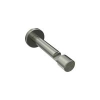 TRÄGER FÜR GARDINENSTANGEN 16 mm Ø, Sinux 1-läufig, Edelstahl-Optik - Edelstahlfarben, Metall (11.8/4/4cm) - INTERDECO