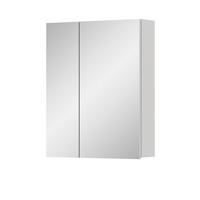 SPIEGELSCHRANK weiß 60 cm, Badezimmer Schrank 2-türig - Weiß, Glas/Holzwerkstoff (60/77/18cm) - Inn.Furn