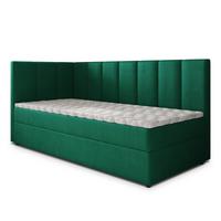 BOXBETT BEVE 90x200 cm mit Matratze und Topper, H2+H3 - Grün - Grün, Holz (90/200cm) - MASSENO