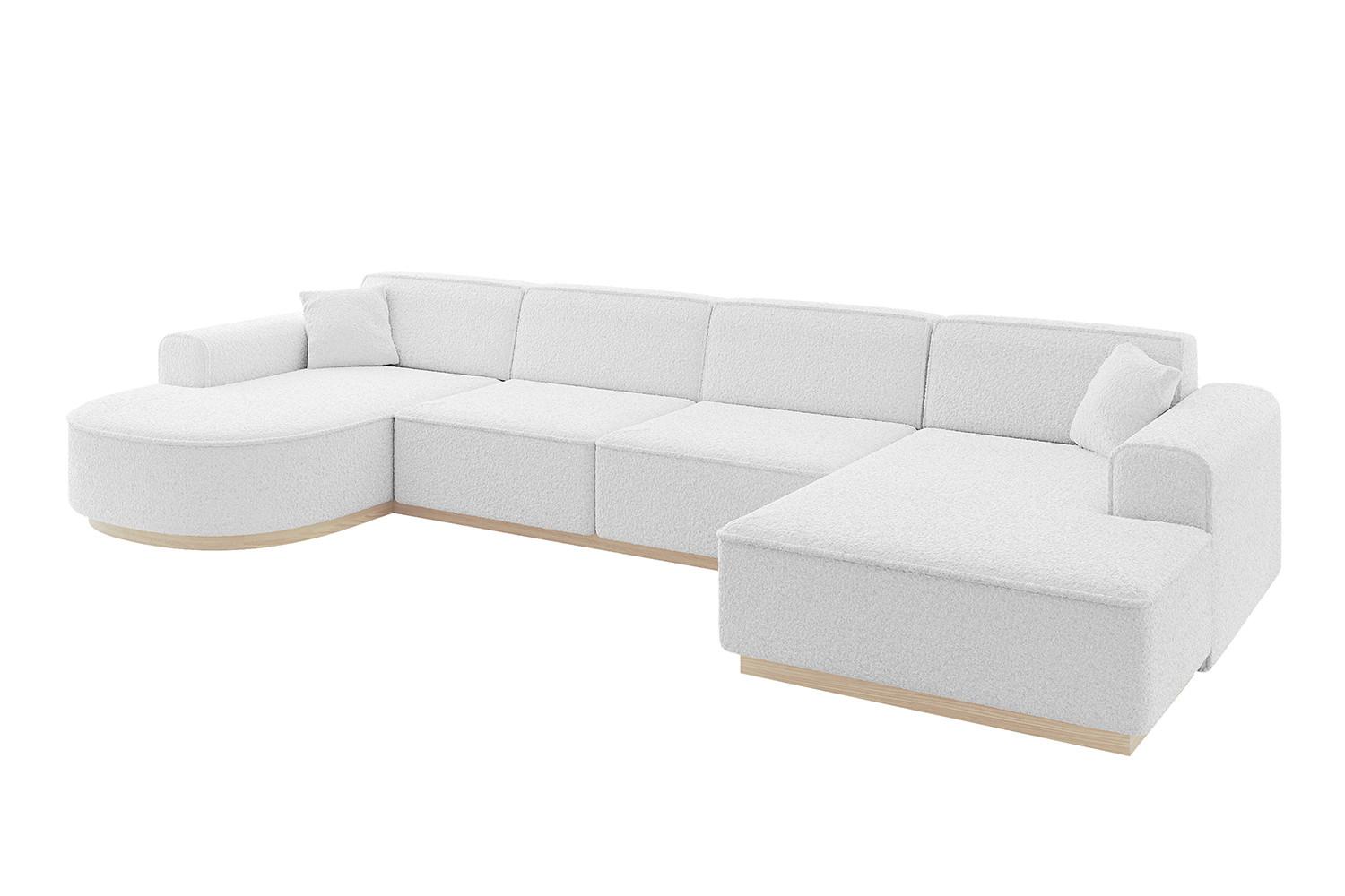 WOHNLANDSCHAFT ARRIO-U2 303x171x83 cm Weiß - Weiß, Holzwerkstoff/Textil (388/83/171cm) - ALTDECOR