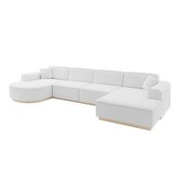 WOHNLANDSCHAFT ARRIO-U2 303x171x83 cm Weiß - Weiß, Holzwerkstoff/Textil (388/83/171cm) - ALTDECOR
