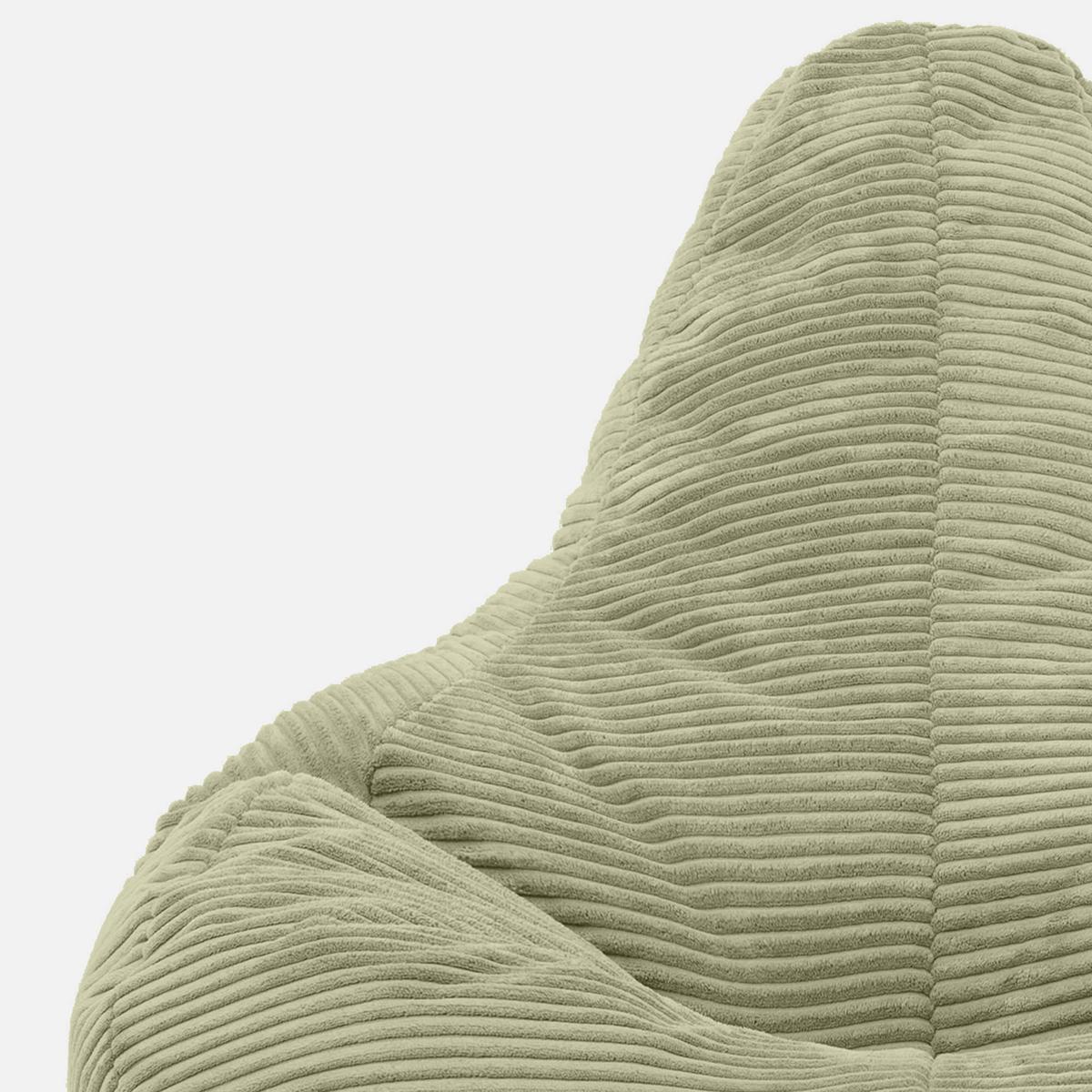 SITZSACK Dalton mit Hocker - Salbeigrün, Textil (82/76/82cm) - icon