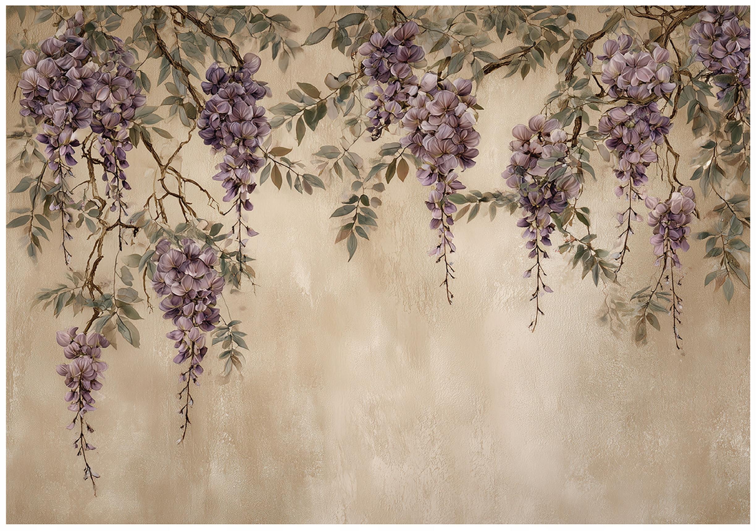 FOTOTAPETE Blumen Hängend Beige 250x175 cm - Multicolor, Papier (250/175cm) - Wallarena