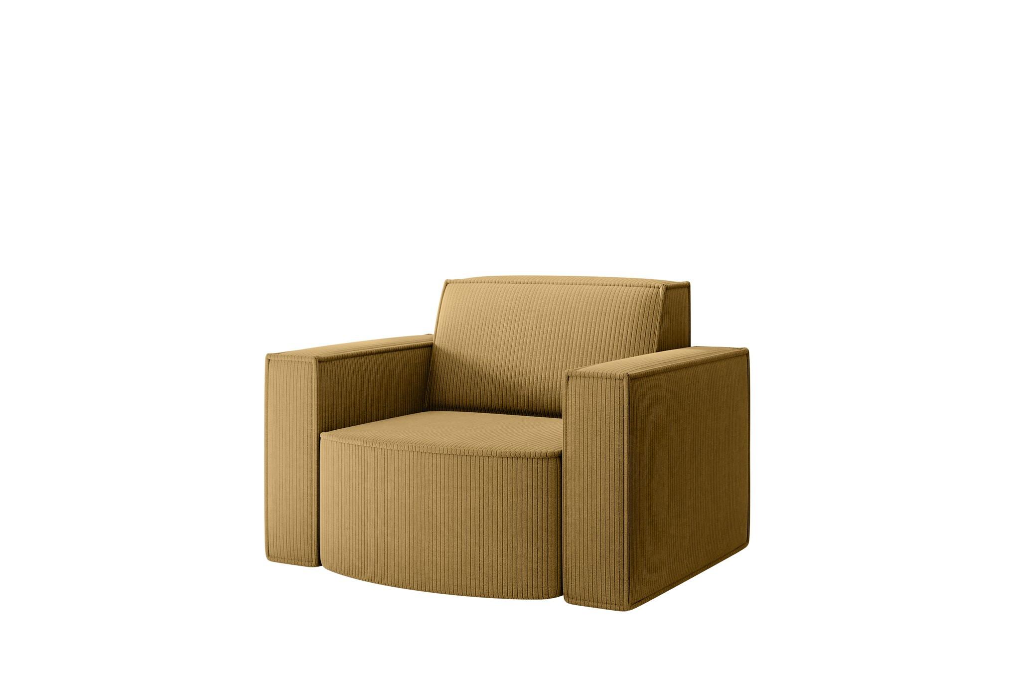 SESSEL Palma In Stoff Scala - Gelb, Holzwerkstoff/Textil (98/74/89cm) - Fun Möbel