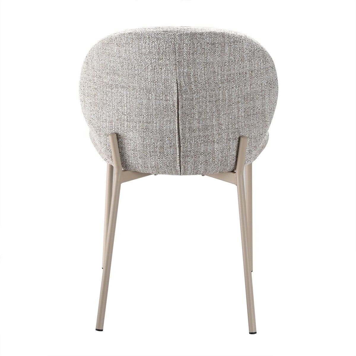 STÜHLE 2er-Set, gepolstert, aus meliertem stoff beige 48/80/60 cm - Beige, Textil (48/80/60cm) - Calicosy