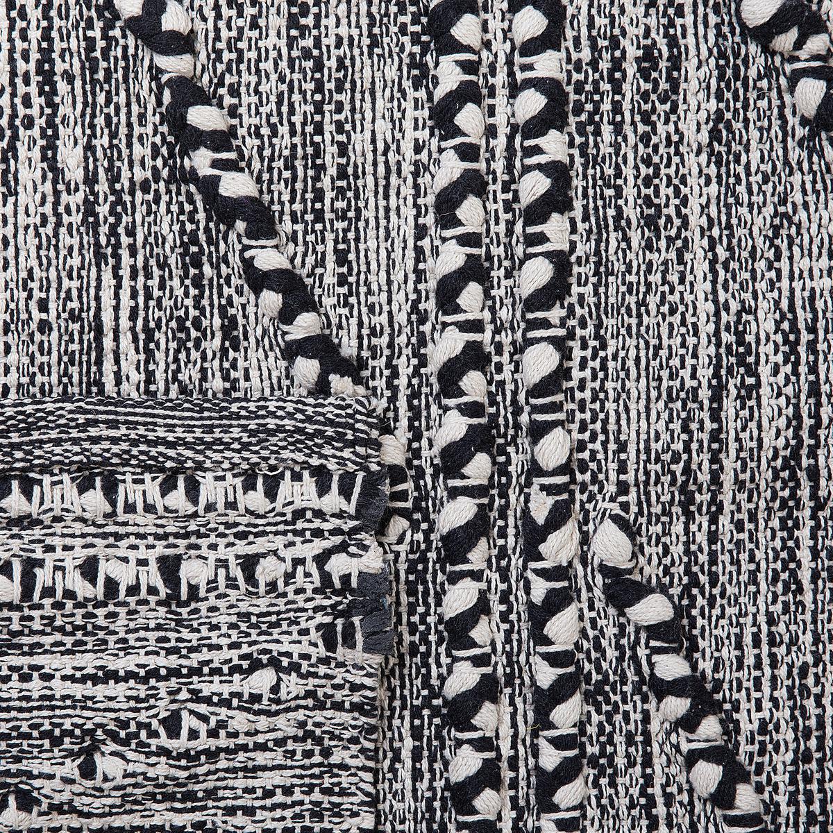 TEPPICH geflochten Termal 150/80 cm - Schwarz, Textil (80/150cm) - Beliani