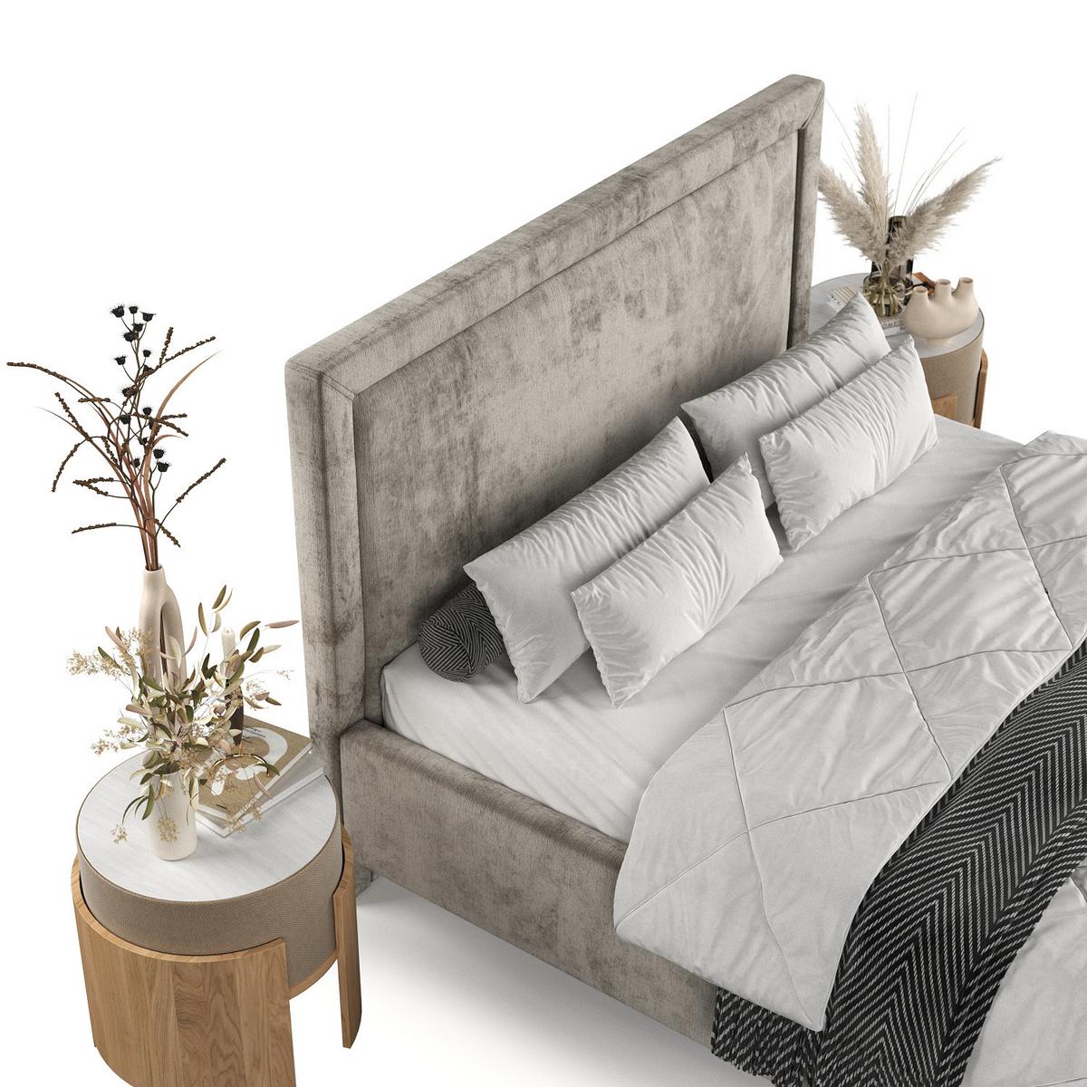 POLSTERBETT Vega 120/200 cm Beige im Lotta Stoff - Beige/Naturfarben, Holz/Holzwerkstoff (120/200cm) - AltaBeds
