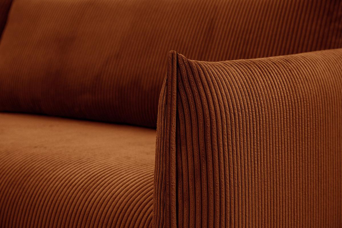 ECKSOFA TAUER 5-Sitzer, orange - Schwarz/Orange, Holzwerkstoff/Kunststoff (174/292cm) - Wozimo