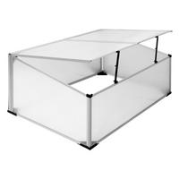 FRÜHBEET mit zweiteiliges Dach 100x60x40 cm 0,6m² - Transparent, Metall (60/40/100cm) - ECD-Germany