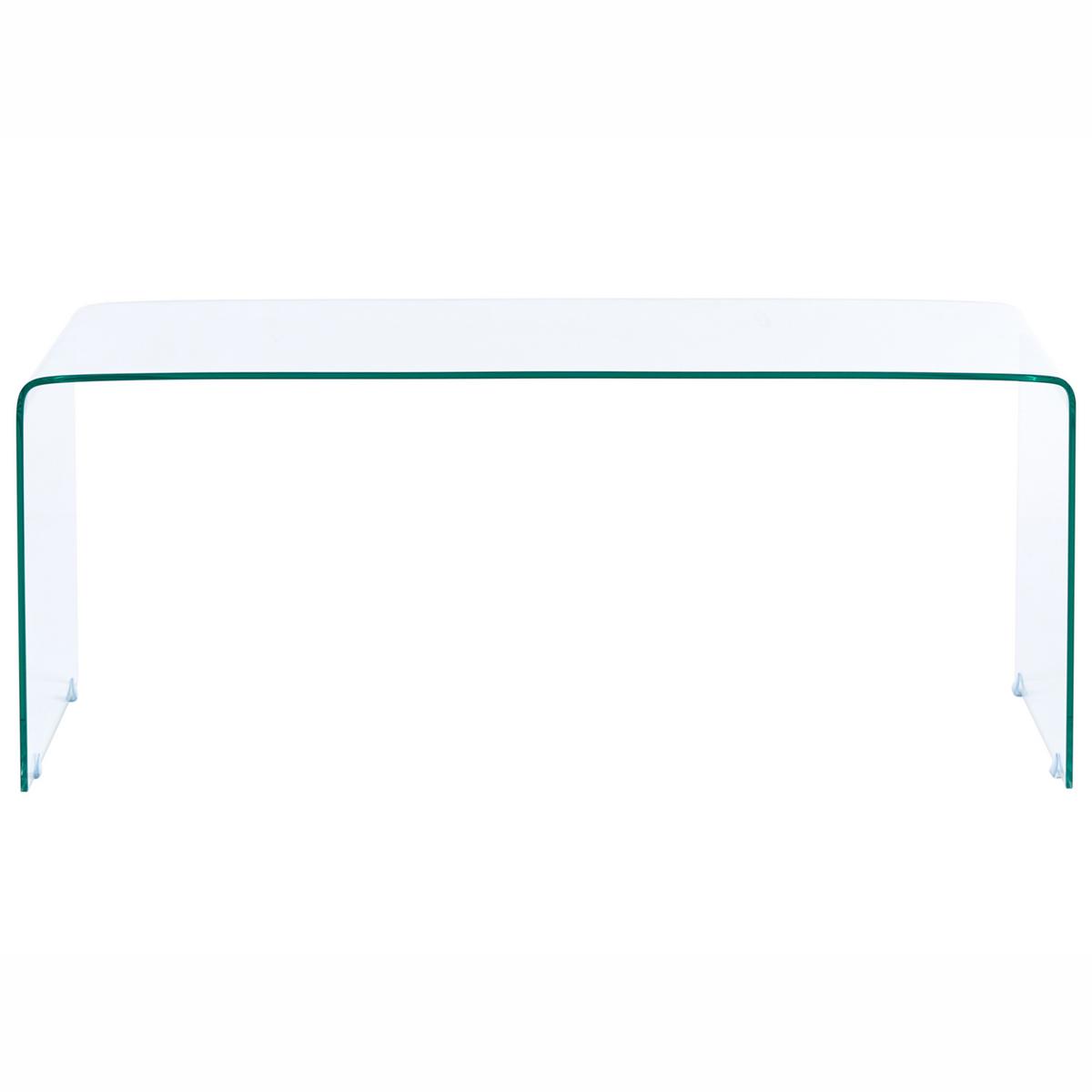 COUCHTISCH Glas transparent 100/50/40 cm Kendall - Transparent, Glas (50/100/40cm) - Beliani