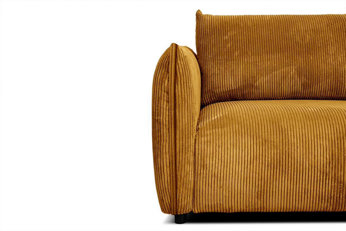 ECKSOFA TAUER 5-Sitzer, honig - Schwarz/Honig, Holzwerkstoff/Kunststoff (292/174cm) - Wozimo