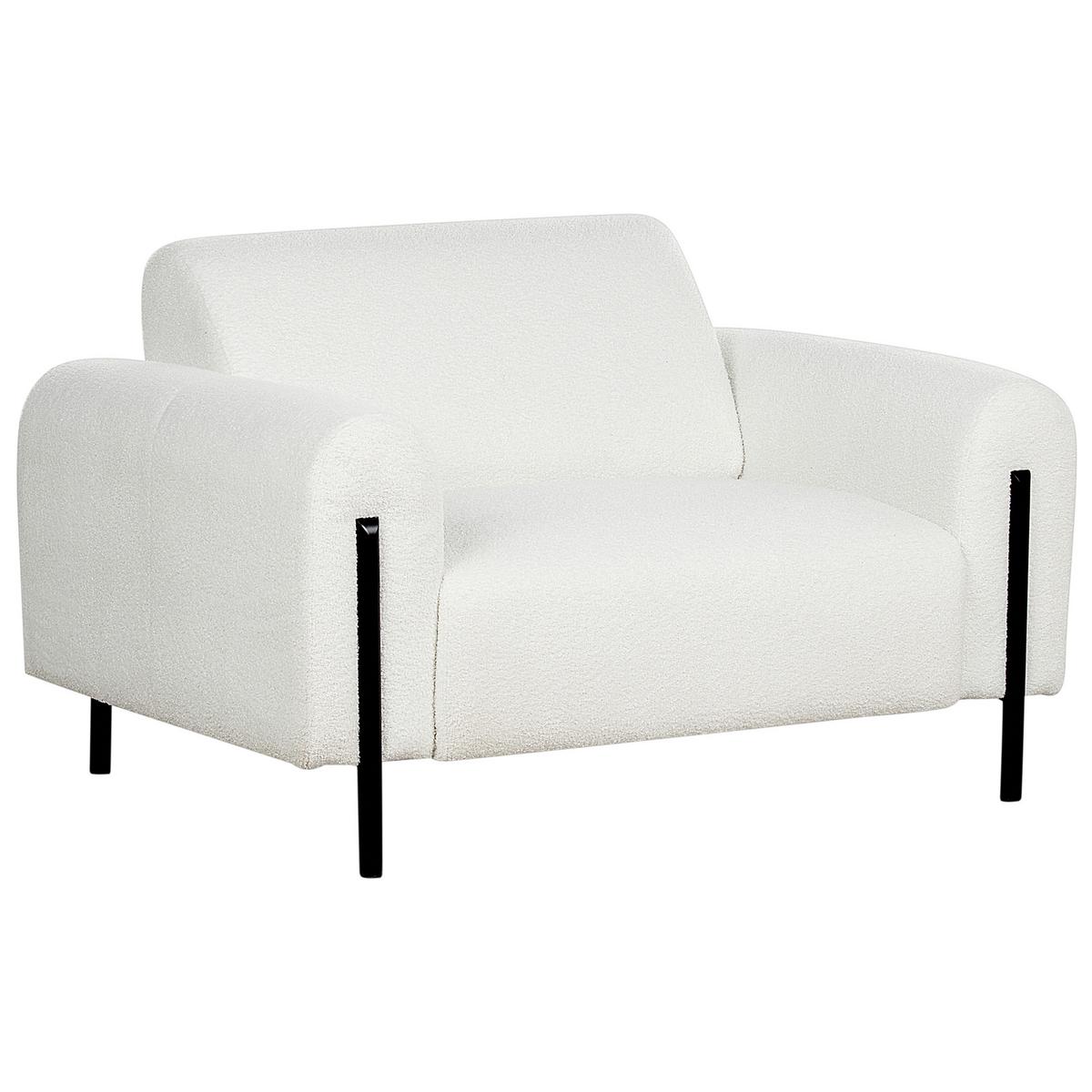 SESSEL Weiß Askim - Schwarz/Weiß, Textil (123/79/95cm) - Beliani
