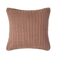 KISSENHÜLLE Zopfmuster 45/45 cm - Braun, Textil (45/45cm) - Homescapes