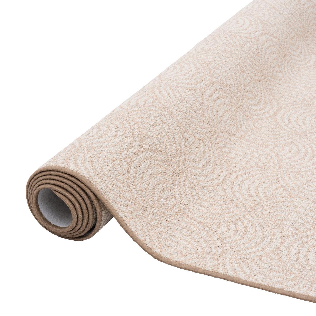 FEINSCHLINGE DESIGNER TEPPICH CIRCLE - Beige, Textil (133/133cm) - Snapstyle