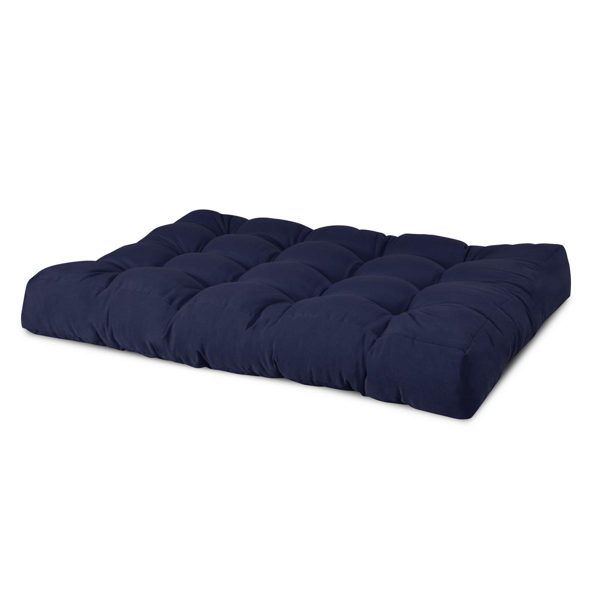 PALETTENKISSEN Eco Style Sitz 120/80/15 cm Dunkelblau - Dunkelblau, Textil (80/15/120cm) - Beautissu 