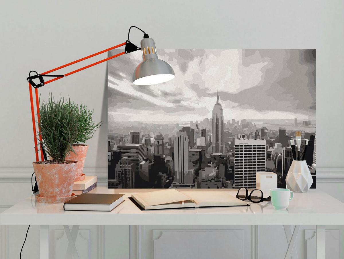 MALEN NACH ZAHLEN 50/40 cm - Schwarz, Textil (1.4/40cm) - KUNSTLOFT