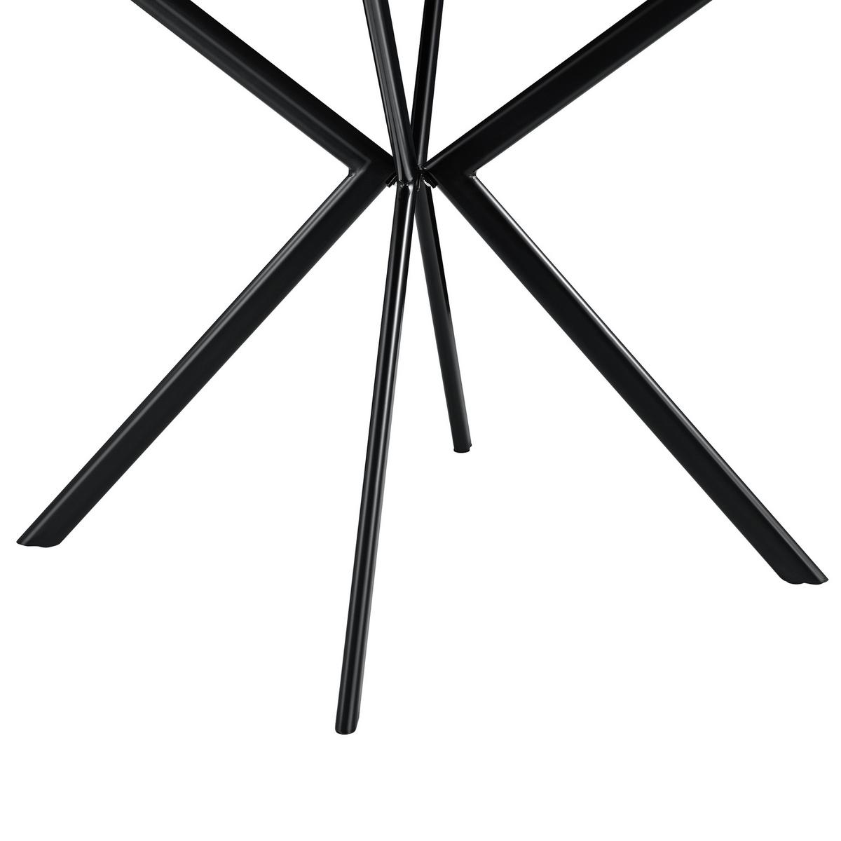 ESSTISCH Ankara - Schwarz, Holzwerkstoff/Metall (78/78/75cm) - [en.casa]