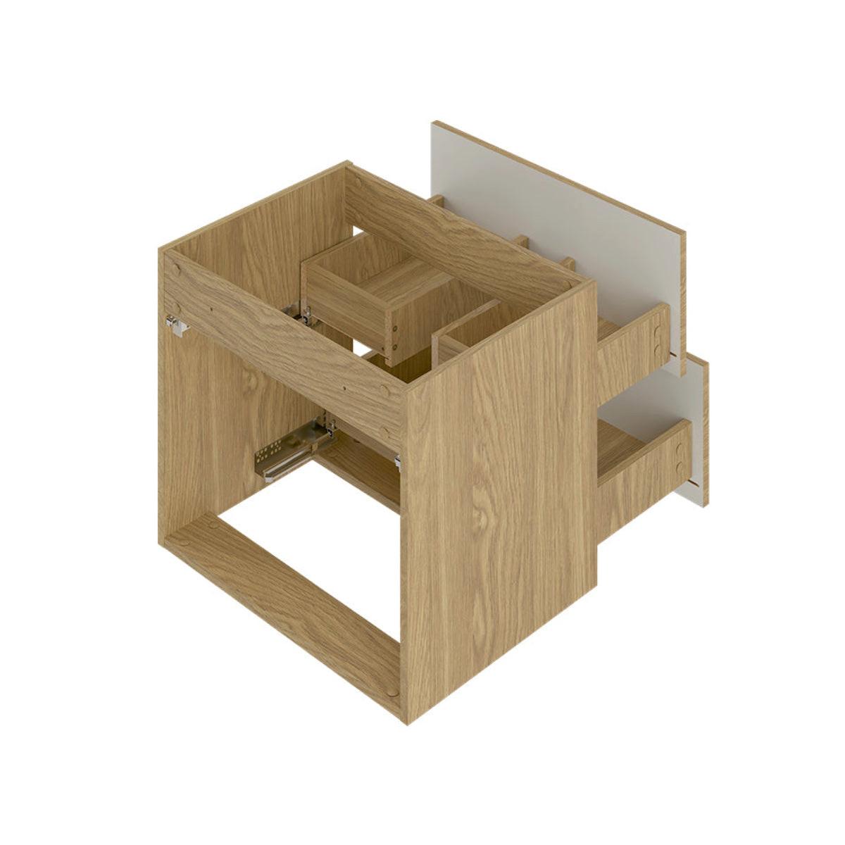 WASCHTISCHUNTERSCHRANK 60.6cm Viggo Holz - Braun, Holzwerkstoff (60.6/52.2/46.5cm) - Petits-meubles