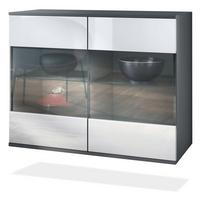 KOMMODE Bari Weiß Hochglanz - Weiß Hochglanz, Holzwerkstoff (92.5/73.5/35cm) - Vladon