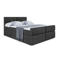BOXSPRINGBETT BOXI3-Z KING - 120x200 - H3/H4 - Schwarz - Schwarz, Holzwerkstoff (120/200cm) - ALTDECOR
