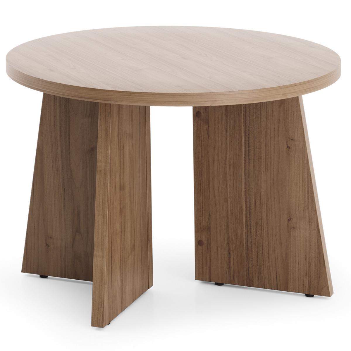 COUCHTISCH Aurora 58 cm, rund Wohnzimmertisch mit modernem Design, Nussbaum - Nussbaumfarben, Holzwerkstoff (58/58/40cm) - Beautysofa