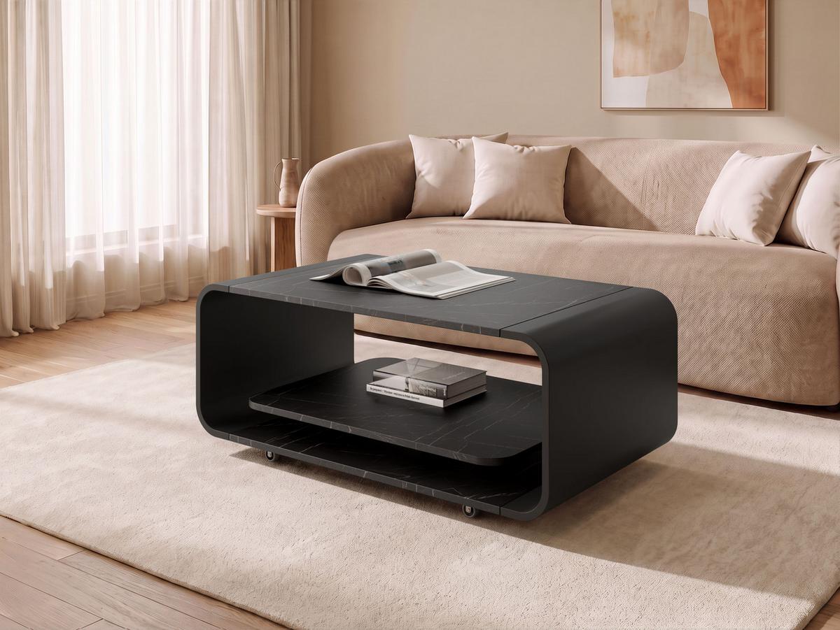 COUCHTISCH Elio - Anthrazit/Schwarz, Holzwerkstoff (100/50/41cm) - MIRJAN24