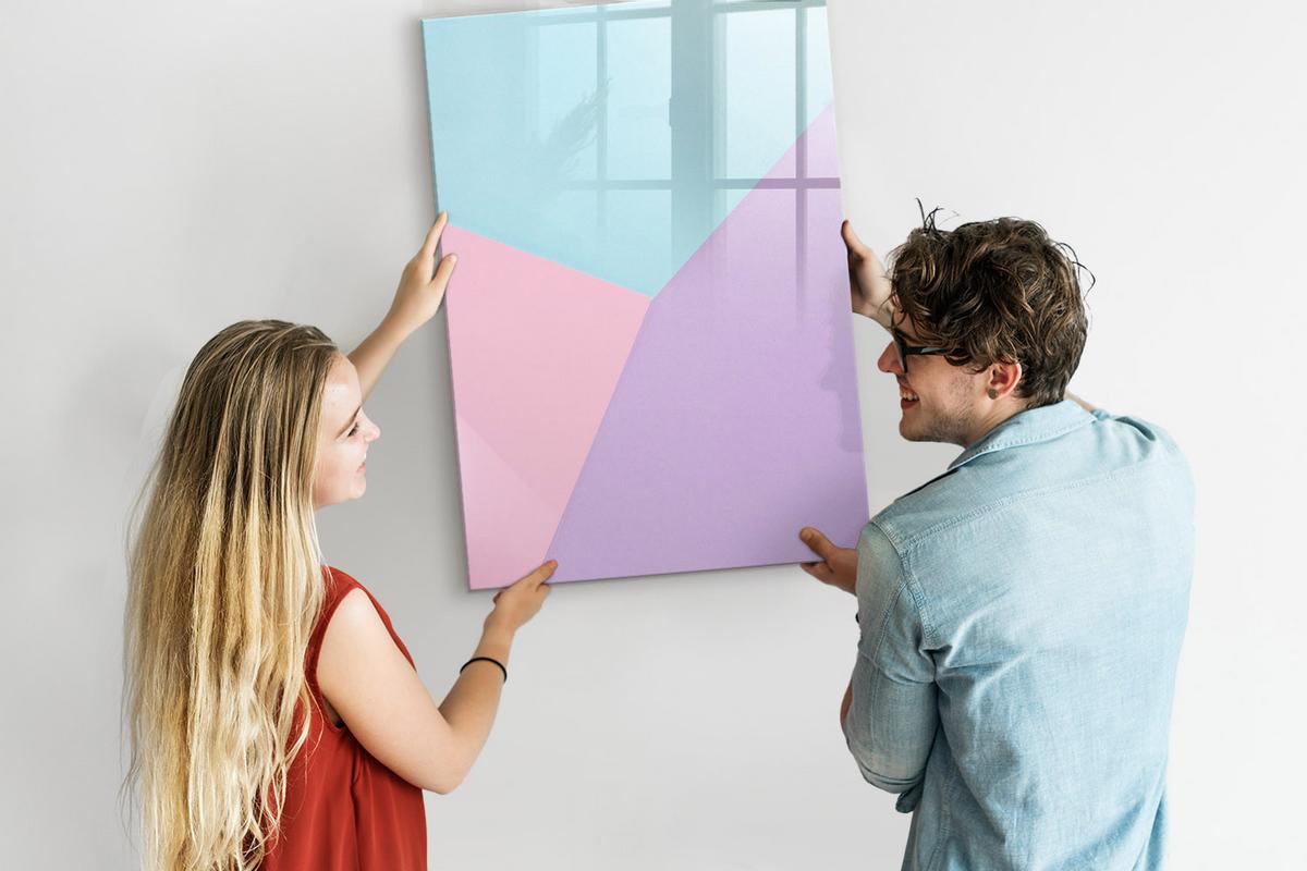 MAGNETTAFEL 100x70 Pastellmuster - Multicolor, Glas (120/60/0.4cm) - TULUP