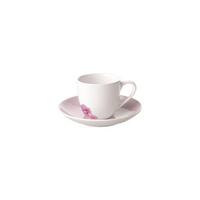 ESPRESSOTASSE MIT UNTERTASSE Rose Garden rosa 70 ml - Rosa, Keramik (11.7/7.7/11.7cm) - Villeroy & Boch