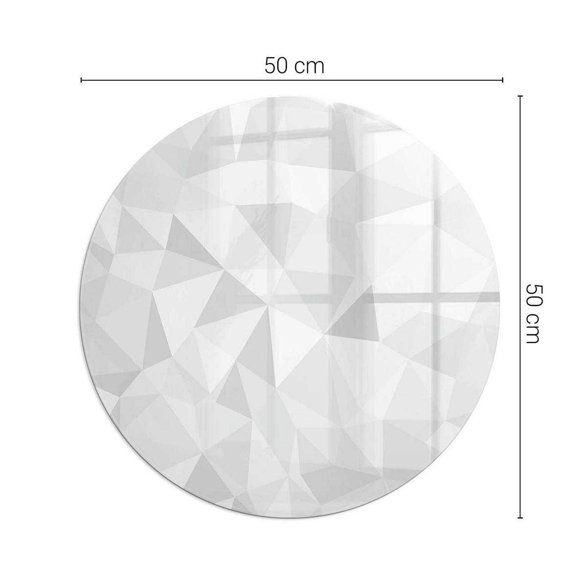 GLASPLATTE für Kamin Ø 50 cm - Grau, Glas (50/50/0.4cm) - TULUP