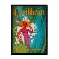 POSTER Karibik Vintage A3 Rahmenlos - Klar, Papier (29.7/5/42cm) - Nacnic
