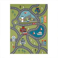 KINDERTEPPICH Grün 100 x 200 cm - Grün, Kunststoff (100/200cm) - TT Home