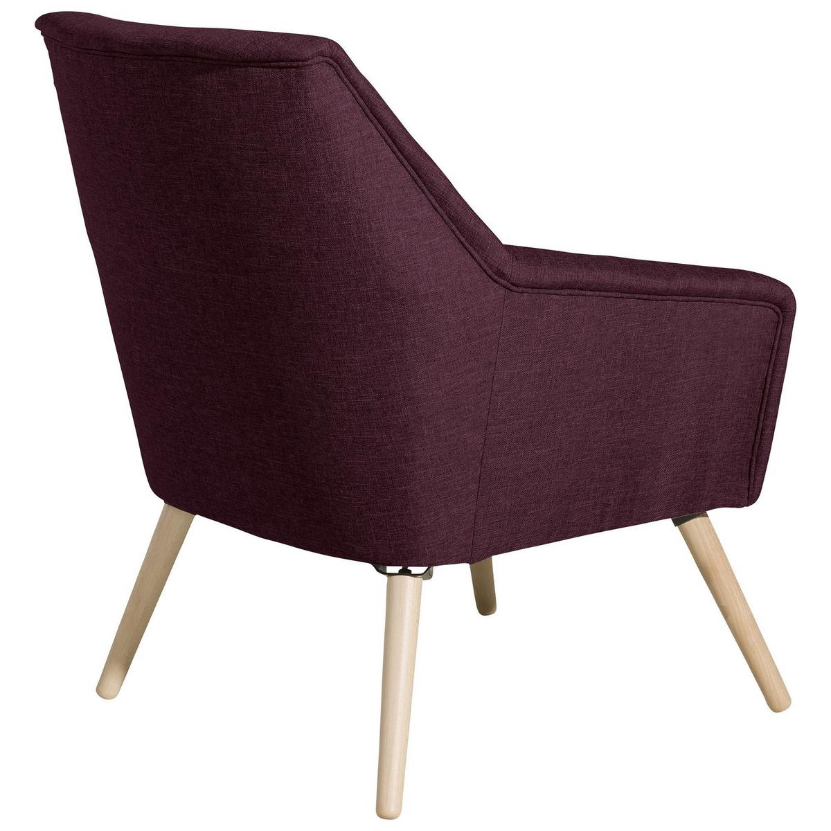 SESSEL Kachka Bezug Flachgewebe Buche natur / burgund - Weinrot, Kunststoff (67/81/71cm) - 58aufmkessel