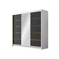 SCHIEBETÜRENSCHRANK Evo VI - Goldfarben/Multicolor, Holzwerkstoff/Metall (200/215/58cm) - MIRJAN24