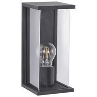 AUSSENWANDLEUCHTE Schwarz Wakal - Schwarz, Metall (12/26/13cm) - Beliani