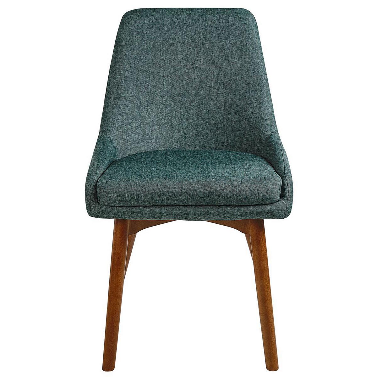 ESSZIMMERSTUHL 2er-Set Polsterbezug Grün Melfort - Dunkelgrün, Holz/Textil (49/82/58cm) - Beliani