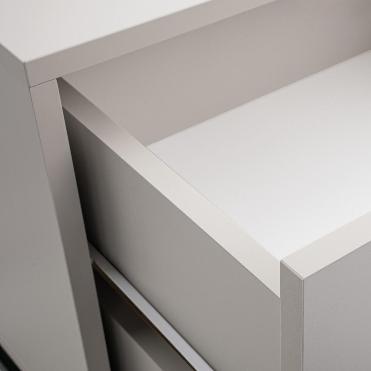 NACHTTISCH Giana mit 2 Schubladen, 43 cm, Beige Sand - Sandfarben/Beige, Holzwerkstoff (43/48.5/34cm) - Beautysofa