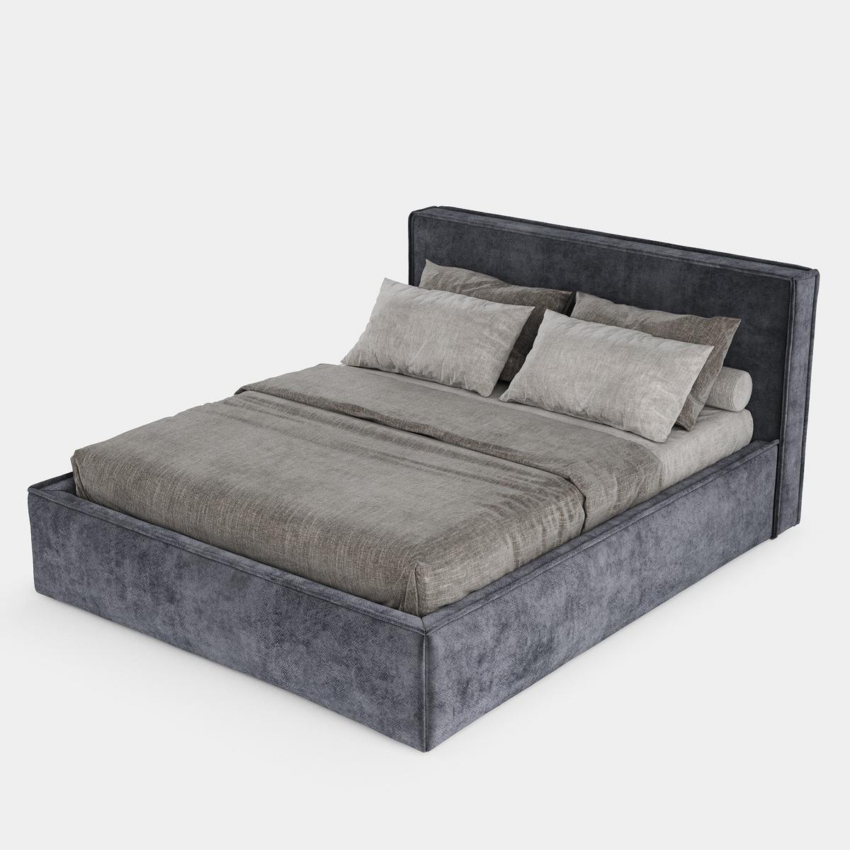 POLSTERBETT Sato mit Stauraum 140/200 cm Anthrazit im Terra NW Stoff - Anthrazit/Schwarz, Holz/Holzwerkstoff (140/200cm) - AltaBeds