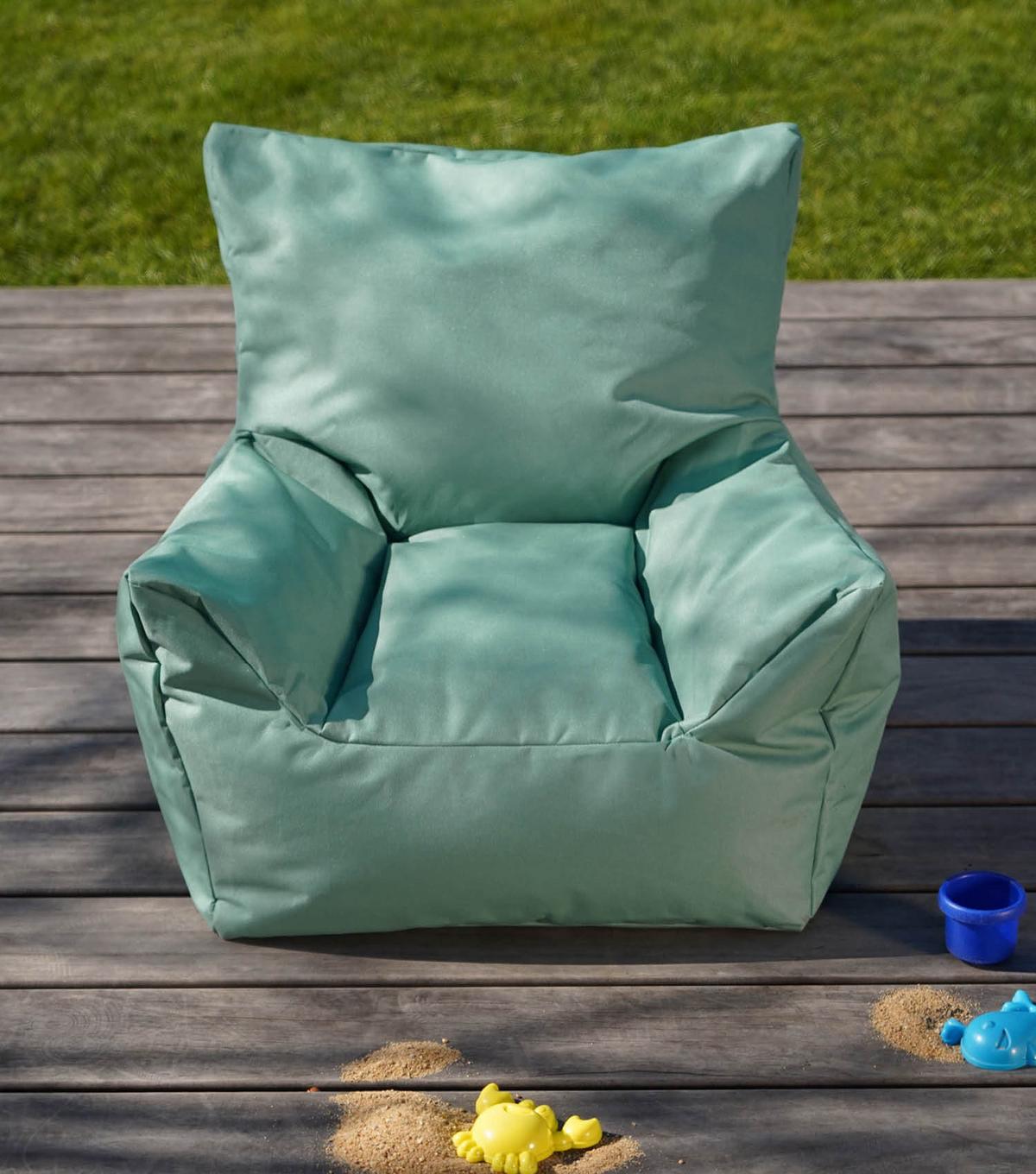OUTDOOR-KINDER-SITZSACK Der Gartenzwerg - Mintgrün, Textil (52/57/53cm) - Mokebo