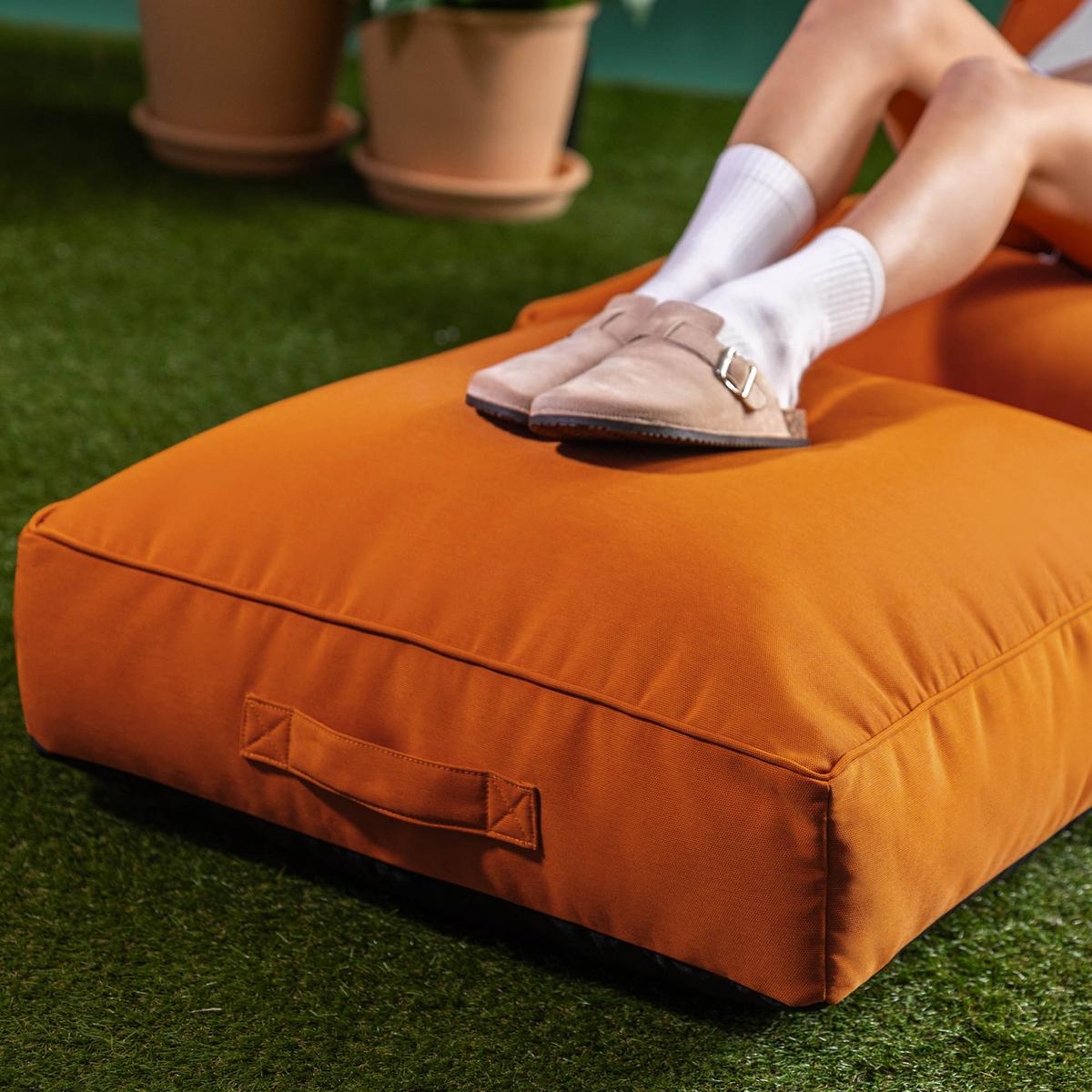 BODENKISSEN mit Sitzsackfüllung Solus - Orange, Textil (72/22/72cm) - icon