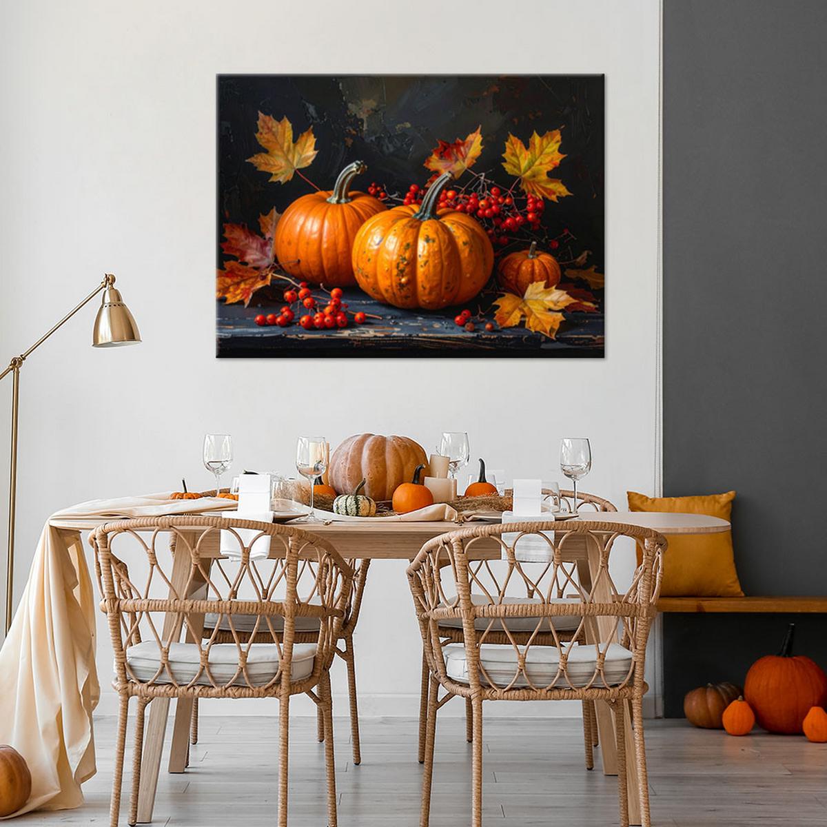 LEINWANDBILD Natur und Botanik 90x60cm - Orange, Textil (90/60cm) - Feeby