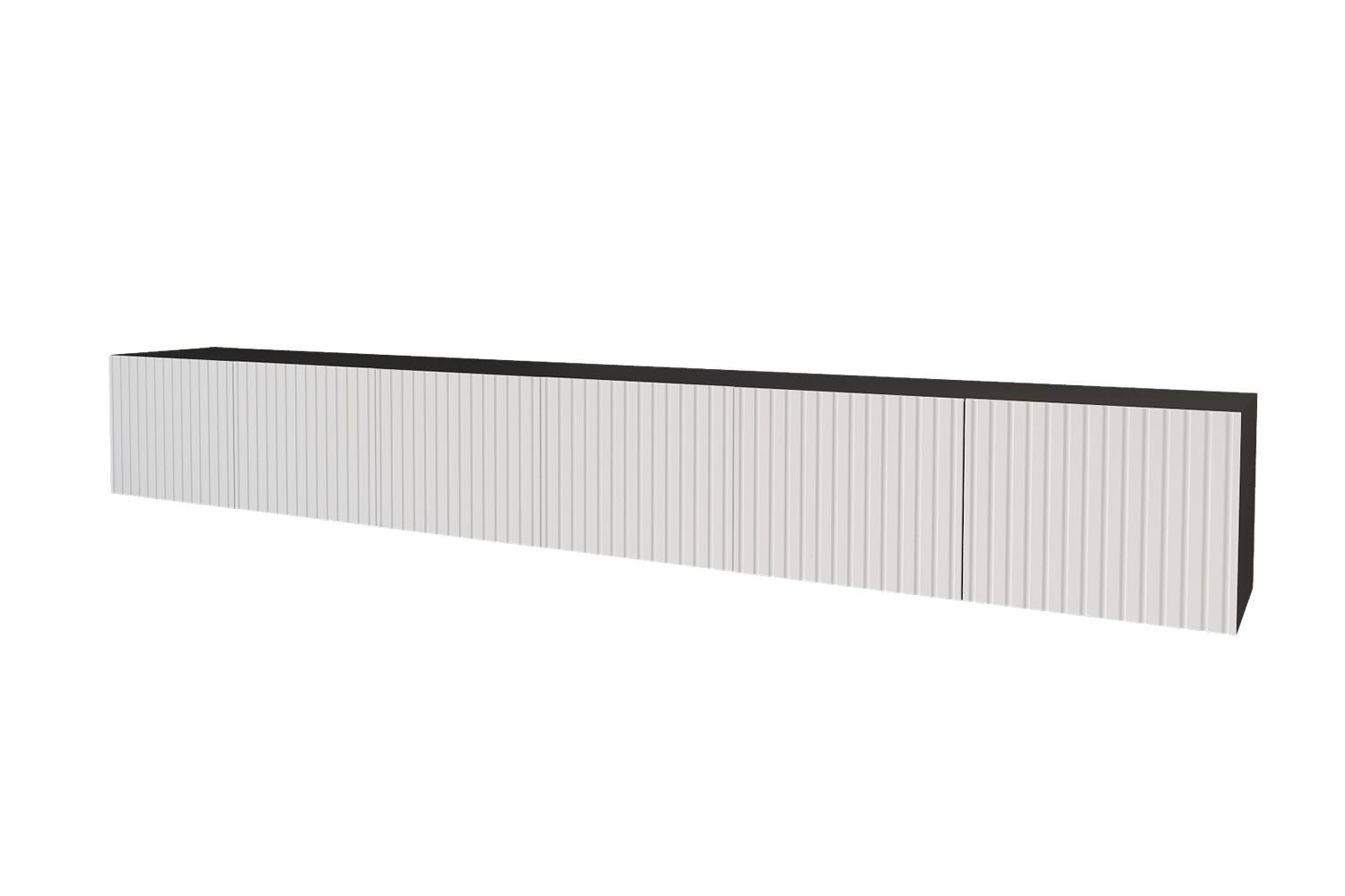 LOWBOARD KITO-W 3x100x40x40 cm - Schwarz / Weiß - Schwarz/Weiß, Holzwerkstoff (300/40/40cm) - ALTDECOR