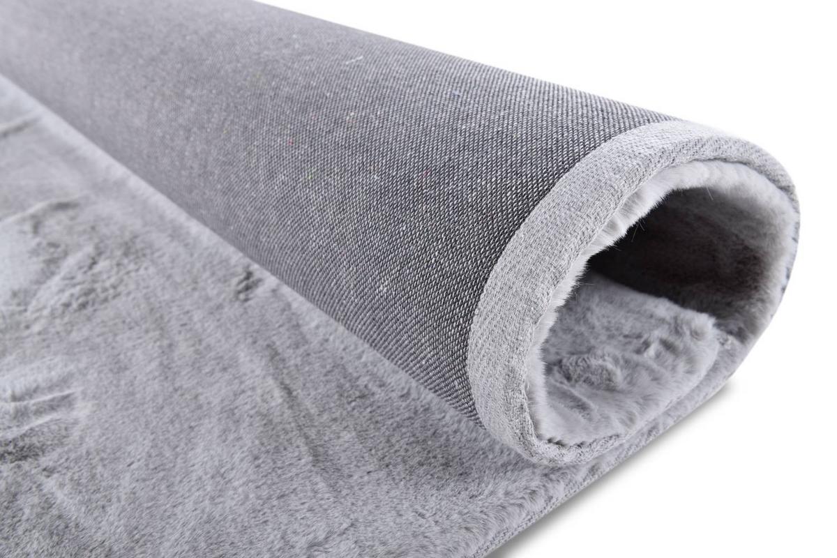 KUNSTFELLTEPPICH Chiara 40x60 cm - Silberfarben, Textil (40/60cm) - Gino Falcone