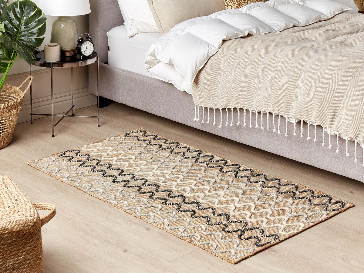 KURZFLOR-TEPPICH Sogut 150/80 cm - Beige, Naturmaterialien (80/150cm) - Beliani