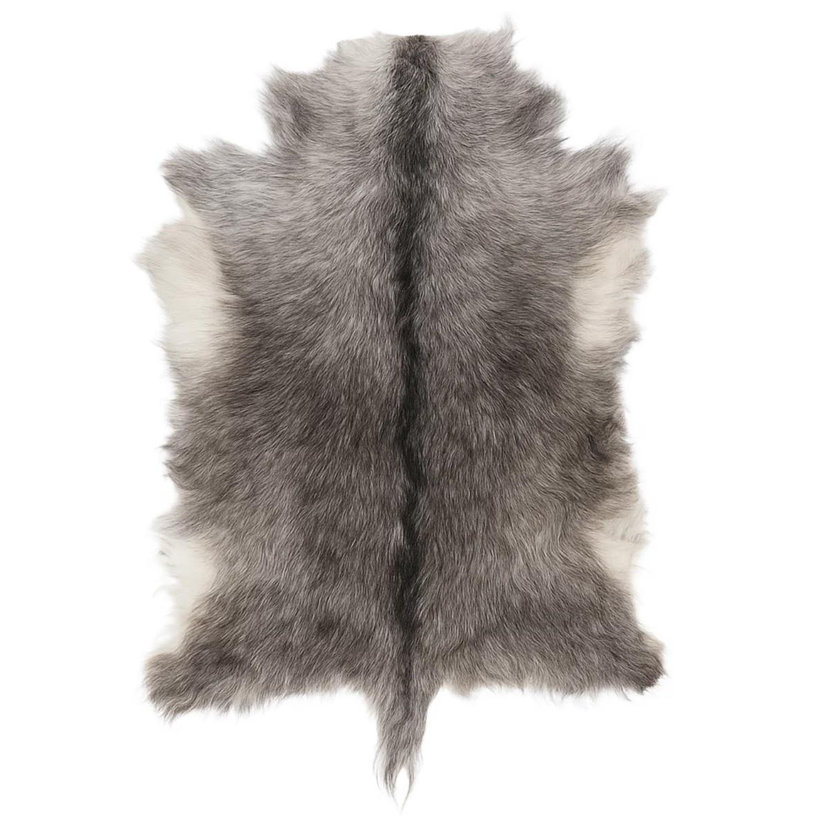 FELL Zickelfell Naturgrau ca. 30/40 cm, 5 Stück - Naturfarben/Grau, Fell (30/40cm) - Provellus