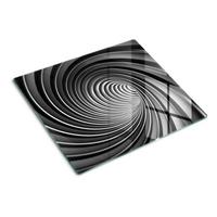 GLASPLATTE 60x52 cm Abstrakter Wirbel - Grau, Glas (60/0.4/52cm) - TULUP