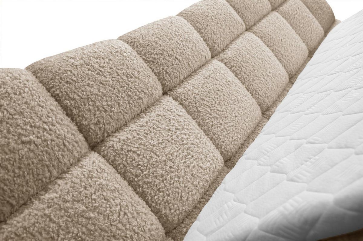 BOXBETT Nova In Rolf - Beige, Holzwerkstoff/Textil (120/200cm) - Fun Möbel
