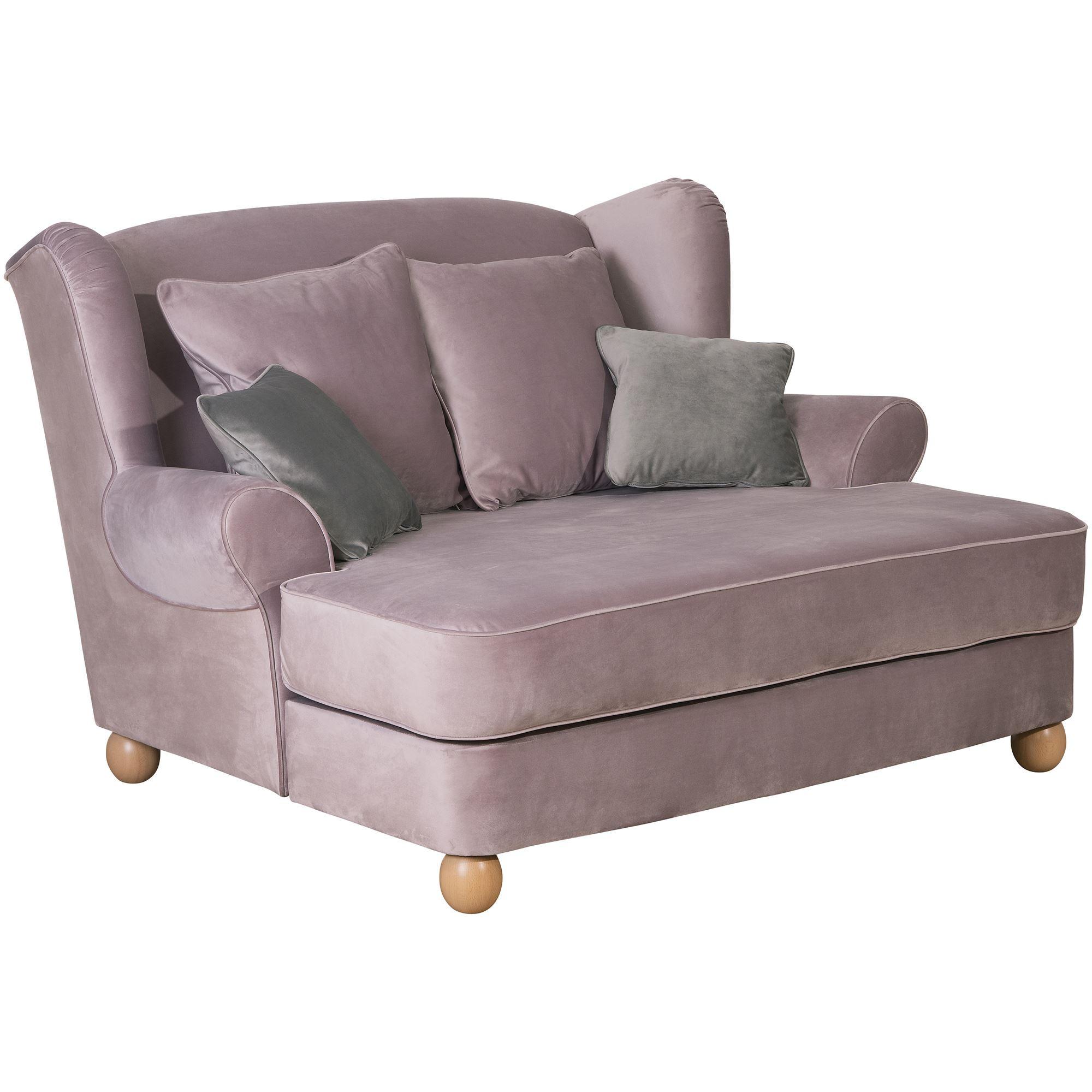 SESSEL XXL inkl. Kissen Katiga Samtvelours rosé - Rosa, Kunststoff (114/102/154cm) - 58aufmkessel