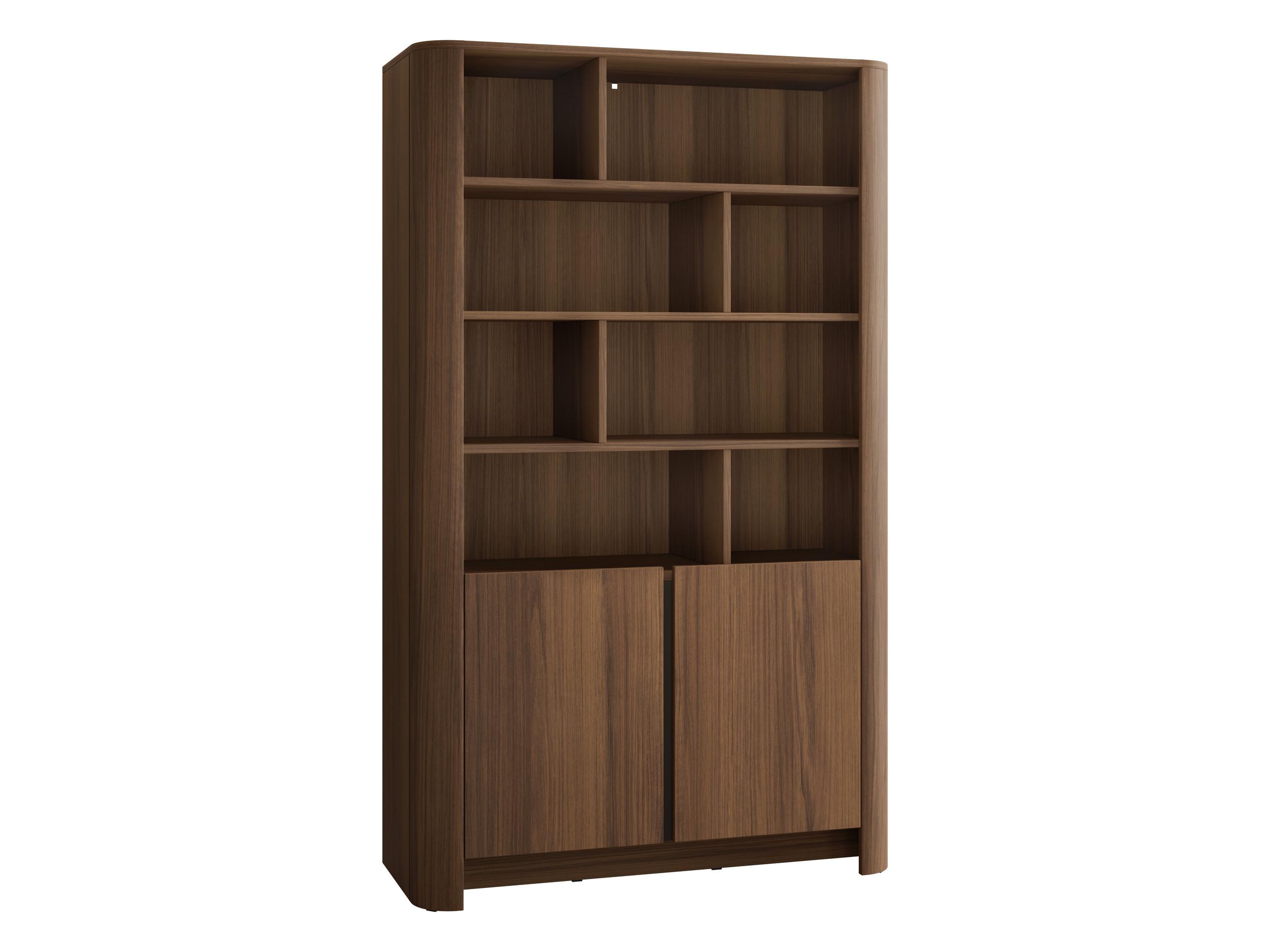 STANDREGAL Bari RG103 - Nussbaumfarben/Schwarz, Holzwerkstoff/Kunststoff (103/170/39cm) - MIRJAN24