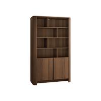 STANDREGAL Bari RG103 - Nussbaumfarben/Schwarz, Holzwerkstoff/Kunststoff (103/170/39cm) - MIRJAN24